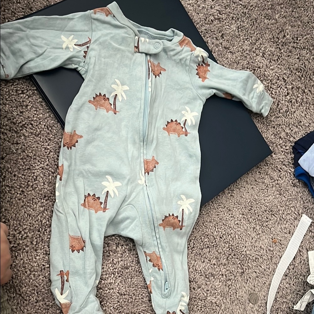 Blue Dinosaur Print Kids One Piece